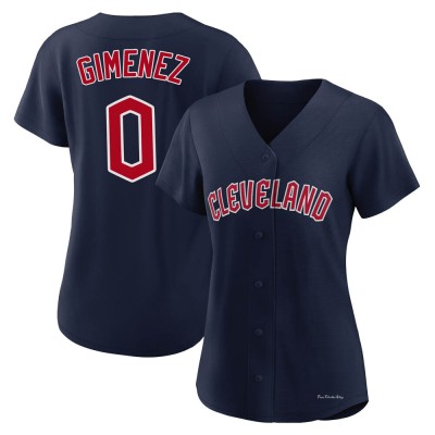 Women's Andres Gimenez Cleveland Guardians Authentic Navy Alternate Jersey