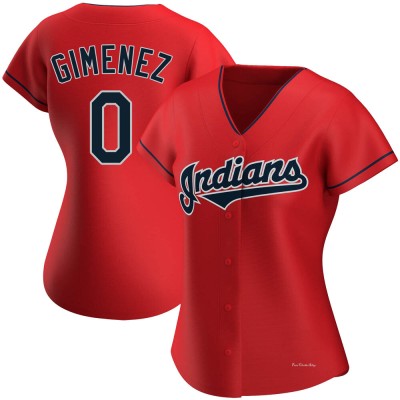 Women's Andres Gimenez Cleveland Guardians Authentic Red Alternate Jersey