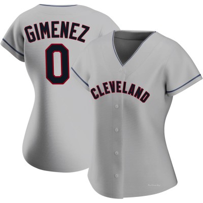 Women's Andres Gimenez Cleveland Guardians Replica Gray Road Jersey