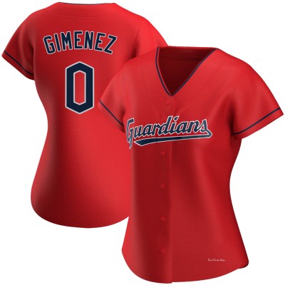 Women's Andres Gimenez Cleveland Guardians Replica Red Alternate Jersey