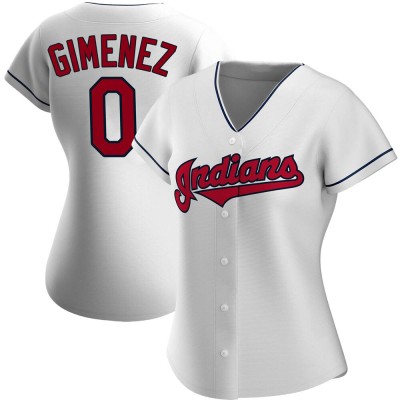 Women's Andres Gimenez Cleveland Guardians Replica White Home Jersey