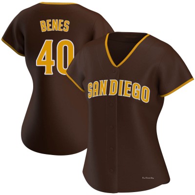 Women's Andy Benes San Diego Padres Authentic Brown Road Jersey