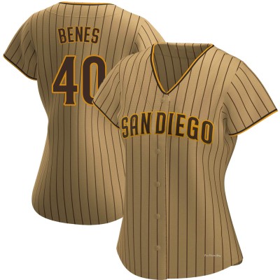 Women's Andy Benes San Diego Padres Authentic Tan/Brown Alternate Jersey