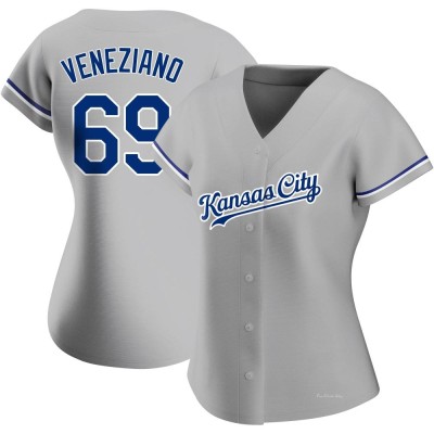 Women's Anthony Veneziano Kansas City Royals Authentic Gray Road Jersey