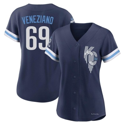 Women's Anthony Veneziano Kansas City Royals Authentic Navy 2022 City Connect Jersey