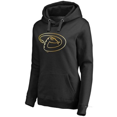 Women's Arizona Diamondbacks Gold Collection Pullover Hoodie - Black