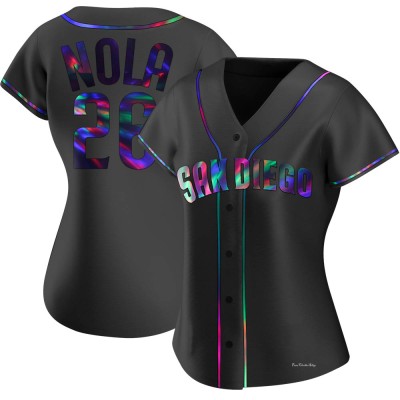 Women's Austin Nola San Diego Padres Replica Black Holographic Alternate Jersey