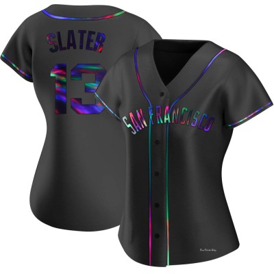 Women's Austin Slater San Francisco Giants Replica Black Holographic Alternate Jersey