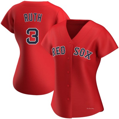 Women's Babe Ruth Boston Red Sox Authentic Red Alternate Jersey