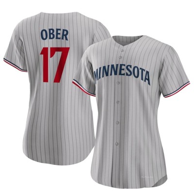 Women's Bailey Ober Minnesota Twins Authentic Gray Road Jersey