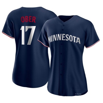 Women's Bailey Ober Minnesota Twins Authentic Navy Alternate Jersey