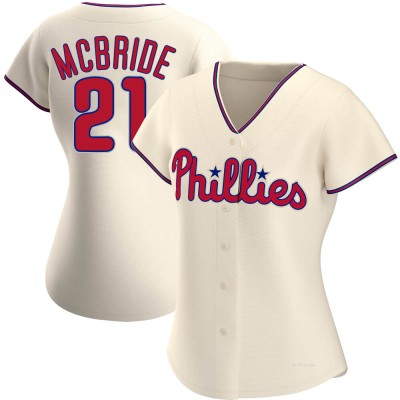 Women's Bake Mcbride Philadelphia Phillies Authentic Cream Alternate Jersey