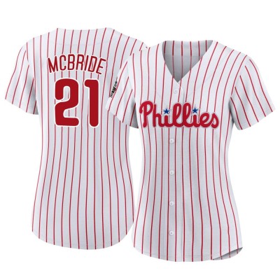 Women's Bake Mcbride Philadelphia Phillies Authentic White 2022 World Series Home Jersey