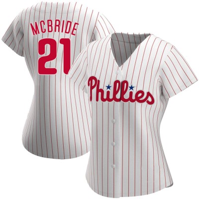 Women's Bake Mcbride Philadelphia Phillies Authentic White Home Jersey