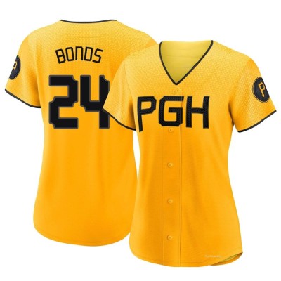 Women's Barry Bonds Pittsburgh Pirates Replica Gold 2023 City Connect Jersey