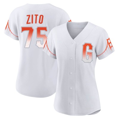 Women's Barry Zito San Francisco Giants Authentic White 2021 City Connect Jersey