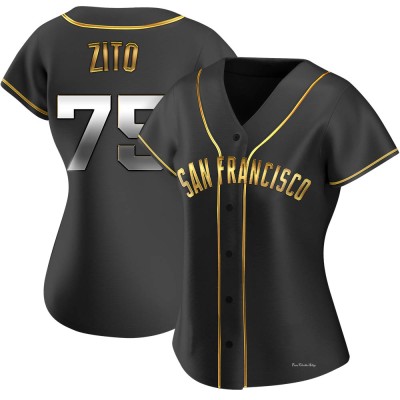 Women's Barry Zito San Francisco Giants Replica Black Golden Alternate Jersey