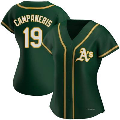 Women's Bert Campaneris Oakland Athletics Authentic Green Alternate Jersey