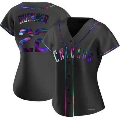 Women's Bill Buckner Chicago Cubs Replica Black Holographic Alternate Jersey