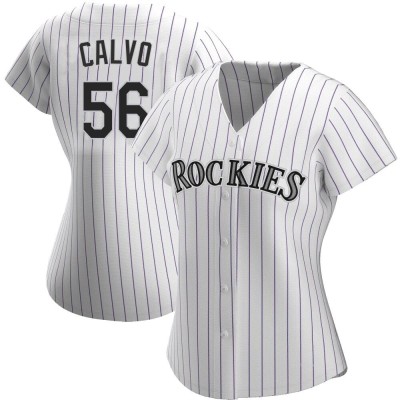 Women's Blair Calvo Colorado Rockies Authentic White Home Jersey