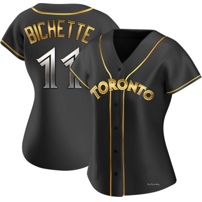 Women's Bo Bichette Toronto Blue Jays Replica Black Golden Alternate Jersey