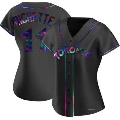 Women's Bo Bichette Toronto Blue Jays Replica Black Holographic Alternate Jersey