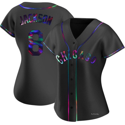 Women's Bo Jackson Chicago White Sox Replica Black Holographic Alternate Jersey