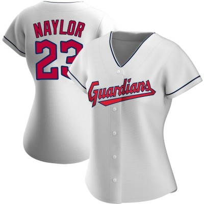 Women's Bo Naylor Cleveland Guardians Authentic White Home Jersey