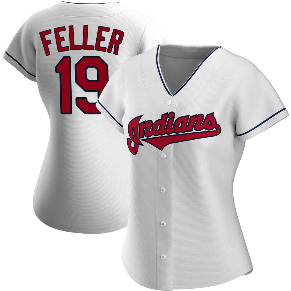 Women's Bob Feller Cleveland Guardians Replica White Home Jersey - Fans ...