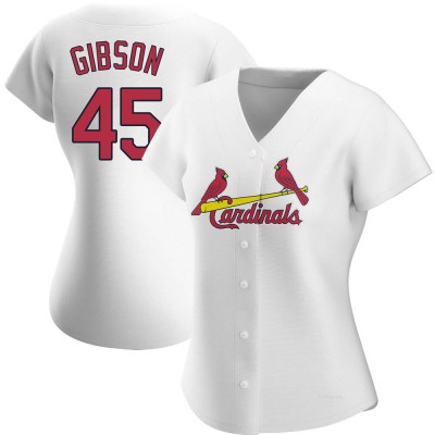 Women's Bob Gibson St. Louis Cardinals Authentic White Home Jersey