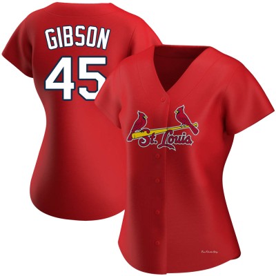 Women's Bob Gibson St. Louis Cardinals Replica Red Alternate Jersey