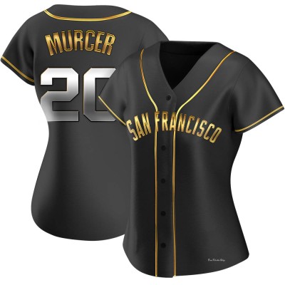 Women's Bobby Murcer San Francisco Giants Replica Black Golden Alternate Jersey