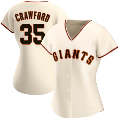 Women's Brandon Crawford San Francisco Giants Authentic Cream Home Jersey