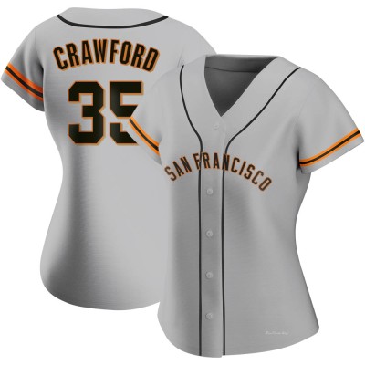 Women's Brandon Crawford San Francisco Giants Authentic Gray Road Jersey