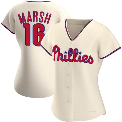 Women's Brandon Marsh Philadelphia Phillies Authentic Cream Alternate Jersey