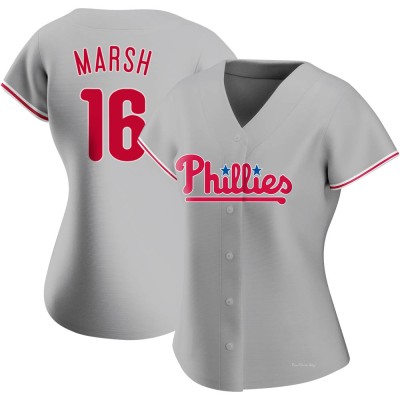 Women's Brandon Marsh Philadelphia Phillies Authentic Gray Road Jersey