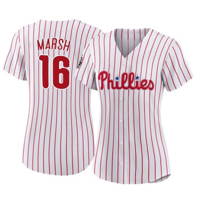 Women's Brandon Marsh Philadelphia Phillies Authentic White 2022 World Series Home Jersey