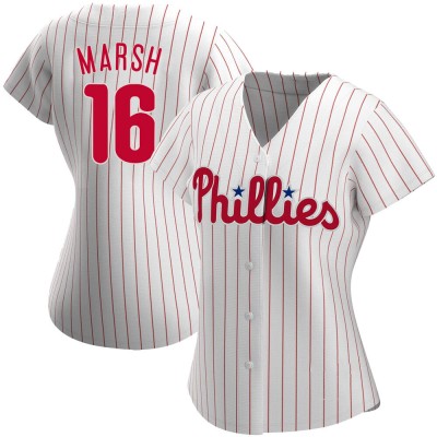 Women's Brandon Marsh Philadelphia Phillies Authentic White Home Jersey