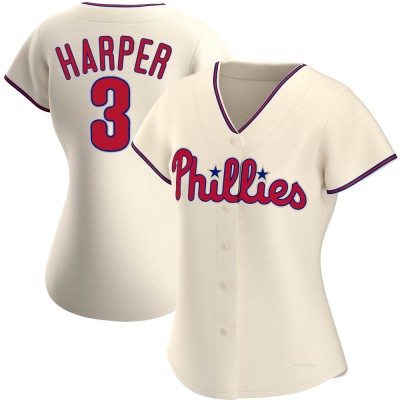 Women's Bryce Harper Philadelphia Phillies Authentic Cream Alternate Jersey