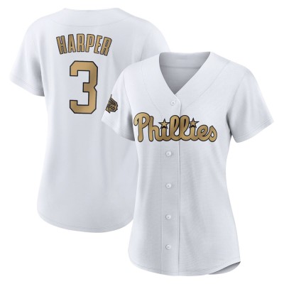 Women's Bryce Harper Philadelphia Phillies Game White Authentic 2022 All-Star Jersey