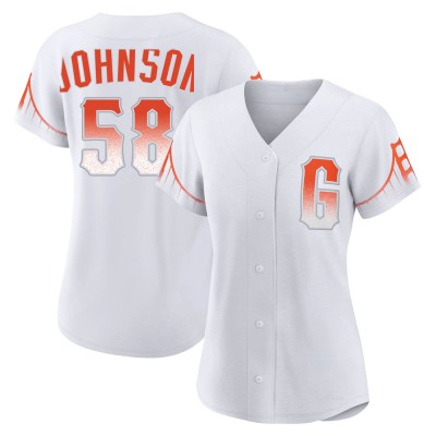 Women's Bryce Johnson San Francisco Giants Authentic White 2021 City Connect Jersey