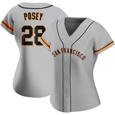 Women's Buster Posey San Francisco Giants Authentic Gray Road Jersey