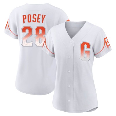 Women's Buster Posey San Francisco Giants Authentic White 2021 City Connect Jersey