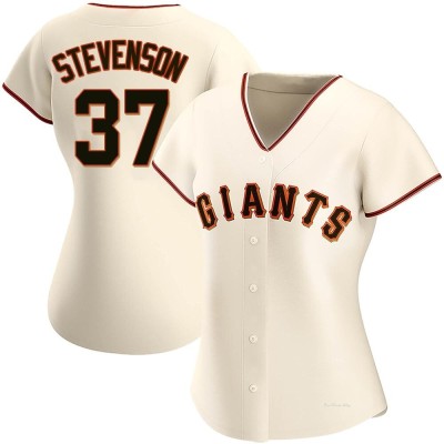 Women's Cal Stevenson San Francisco Giants Authentic Cream Home Jersey