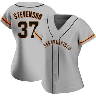 Women's Cal Stevenson San Francisco Giants Authentic Gray Road Jersey