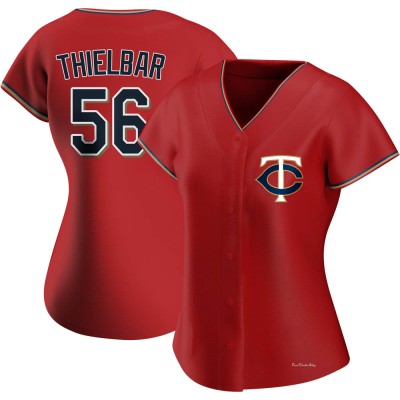 Women's Caleb Thielbar Minnesota Twins Authentic Red Alternate Jersey