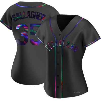 Women's Cam Gallagher Cleveland Guardians Replica Black Holographic Alternate Jersey