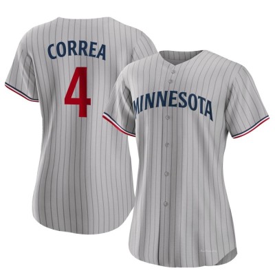 Women's Carlos Correa Minnesota Twins Authentic Gray Road Jersey