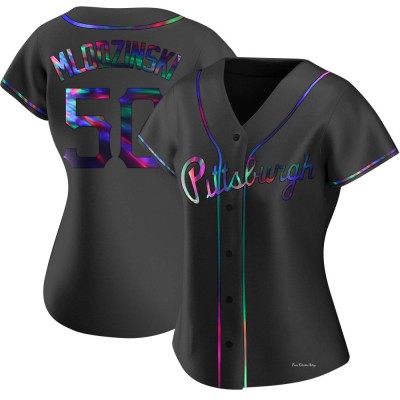 Women's Carmen Mlodzinski Pittsburgh Pirates Replica Black Holographic Alternate Jersey