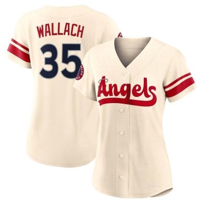 Women's Chad Wallach Los Angeles Angels Authentic Cream 2022 City Connect Jersey